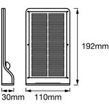 Osram Solarna zunanja stenska svetilka Basic (3 W, Do x Š x V: 19,2 x 11 x 3 cm, Srebrna, IP44, 320 lm) | Shoptok.si