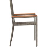  Vanjske Stolice 4 pcs Siva smeđa | shoptok.hr