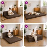 SOFA na razvlačenje 140 x 67 x 45 cm Sivosmeđa | Eponuda.com
