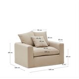 Kave Home Bež lanena fotelja Nora – | shoptok.hr