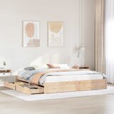 Furnova Posteljni okvir brez vzmetnice 200x200 cm trdna borovina, (22055370) Cene