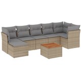 vidaXL 8-dijelni set vrtnih sofa s jastucima bež od poliratana | shoptok.hr