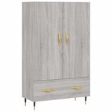  Visoka komoda siva boja hrasta 69,5x31x115 cm konstruirano drvo | shoptok.hr