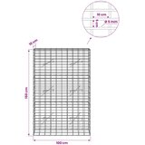  Gabion s žicom debljine 5 mm i mrežom 5x10 cm 100x10x150 cm | shoptok.hr