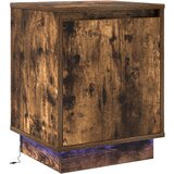 vidaXL Noćni ormarić s LED svjetlima dimljenog hrasta 39x34 5x50 cm | shoptok.hr