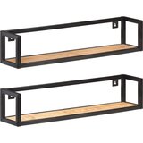 vidaXL Stenske police 2 kosa 80 cm robusten mangov les Cene