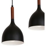  visilica na lanku noak wood 3xE27/15W/230V crna/buk | Eponuda.com