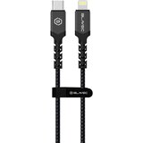 BLAVEC RAPTOR OPLETENI KABEL – TYPE- C NA LIGHTNING – PD 20W 2.4A 3m crno-sivi | shoptok.hr