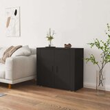  Komoda crna 80 x 33 x 70 cm od konstruiranog drva Cijene