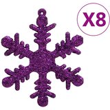  Set božićnih kuglica od 111 komada ljubičasti od polistirena | shoptok.hr