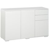 Nesta Komoda bela s 2 predaloma in 3 vrati, večnamenska omarica, 117x36x74 cm, za shranjevanje, (5000493531) Slike