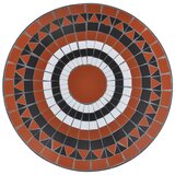 Bistro stolić terakota-bijeli 60 cm s mozaikom | shoptok.hr