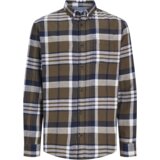 Jack & Jones Muška karirana košulja 12235982, Teget-braon Cene