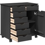  Mobilni ormar Siva 63,5 x 39 x 65,5 cm Čvrsto borovo drvo | shoptok.hr