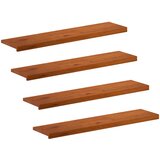  Stepenica 4 kom. 110 x 30 x 2 cm Smeđa Čvrsto Hrastovo Drvo | shoptok.hr
