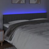  LED uzglavlje tamnosivo 180x5x78/88 cm od tkanine | shoptok.hr