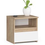 AKORD Cl1 Nočna Omarica, 1 Predal, Hrast Sonoma/Bela, (5000332031) | Shoptok.si