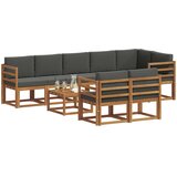  Set vanjskih sofa 9 kom. Prirodna i antracit | shoptok.hr