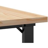  Stolić za kavu O-oblika 70x70x40,5 cm od borovine i čelik | shoptok.hr