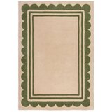 Flair Rugs Zelena/v naravni barvi ročno tkana volnena preproga 160x230 cm Lois Scallop – | Shoptok.si