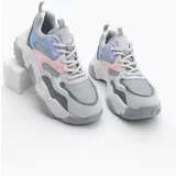 Marjin Women's Sneaker Laced Thick Sole Sports Shoes Tesya Powder