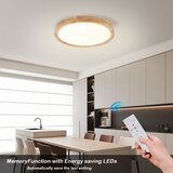  Brilagi - LED prigušiva svetiljka WOODROUND LED/30W/230V 3000-6000K prečnik 40 cm + daljinski upravljač | Eponuda.com