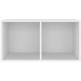  Kutija za pohranu vinilnih ploča bijela 71 x 34 x 36 cm drvena | Eponuda.com