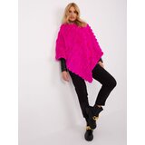 Wool Fashion Italia Poncho-AT-PN-2347.16-fuchsia | Shoptok.si