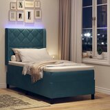  s opruga kutije s LED trakama Plava 90 x 190 cm Baršun | shoptok.hr