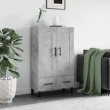 vidaXL Visoka komoda boja betona 69 5 x 31 x 115 cm konstruirano drvo | shoptok.hr