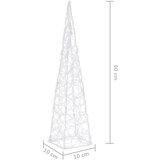  Akrilni ukrasni stožac s LED svjetlima hladni bijeli 60 cm | shoptok.hr