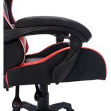 vidaXL racing stol z RGB LED lučkami rdeče in črno umetno usnje | Shoptok.si