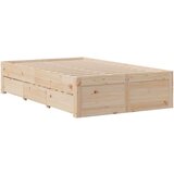 vidaXL Posteljni okvir brez vzmetnice s predali 120x200 cm borovina | Shoptok.si