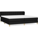  S oprugama i madracem crni 200x200 cm od tkanine | shoptok.hr
