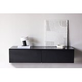 Venture Home TV komoda Fristad 45 × 35 × 160 cm, sjajna crna | shoptok.hr