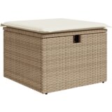 vidaXL 6 delni set vrtne garniture s blazinami, bež poli ratan | Shoptok.si