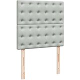 vidaXL Okvir kreveta s madracima svijetlosivi 100x200 cm baršunasti | shoptok.hr