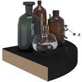 vidaXL Plutajuća kutna polica crna 25 x 25 x 3,8 cm MDF | shoptok.hr