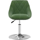 vidaXL Vrtljiv jedilni stol 2 kosa temno zelen žamet | Shoptok.si
