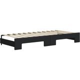  Dnevni krevet na razvlačenje s ladicama crni 80x200 cm tkanina | shoptok.hr