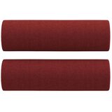  Jastuci 2 kom crvena boja vina Ø 15 x 50 cm od tkanine | shoptok.hr
