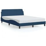 vidaXL Okvir za krevet s uzglavljem plavi 140 x 200 cm od tkanine | shoptok.hr