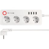  Kruger&Matz produžni kabel s 4 njemačke utičnice i 4xUSB 2100 mA Connect P6 Tuya | shoptok.hr