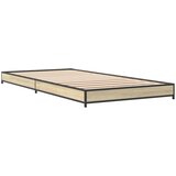  The Living Store Posteljni okvir sonoma hrast 75x190 cm inženirski les in kovina - Posteljni Okvir, (21500872) | Shoptok.si