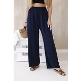 Kesi Włoski Wide-leg trousers navy blue | Shoptok.si
