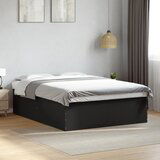 Maison Chic Posteljni okvir - Dvoposteljna postelja - Zakonska postelja črn 150x200 cm inženirski les-J13856, (21770141) | Shoptok.si