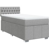 Maison Chic Box spring postelja - Vzmetna postelja z vzmetnico svetlo siv 100x200 cm blago SL17691, (21894580) | Shoptok.si