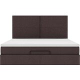 vidaXL Otomanski posteljni okvir z vzmetnico temno rjava 180x200 cm | Shoptok.si