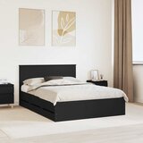  Krevetna konstrukcija Crna 140 x 190 cm Inženjersko Drvo | shoptok.hr