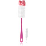 BabyOno Take Care Brush for Bottles and Teats with Mini Brush & Sponge Tip četka za čišćenje Pink 2 kom | shoptok.hr